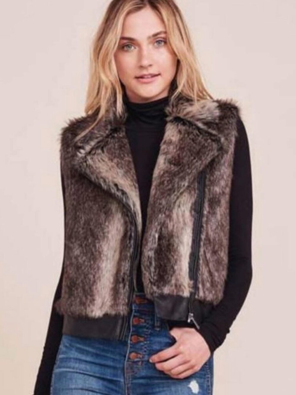 Cupcakes & Cashmere Alonso Fur Vest